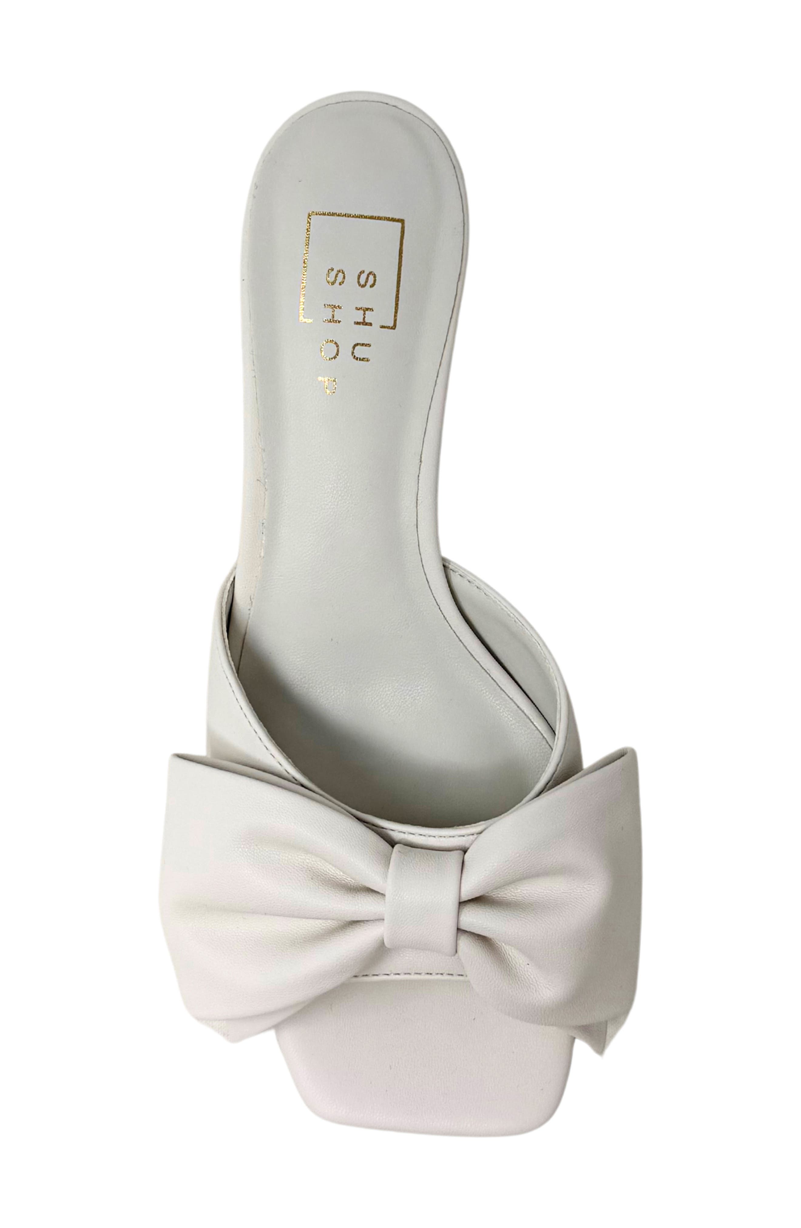 SHUSHOP Ella Kitten Heel Slide Sandal, Alternate, color, Bone