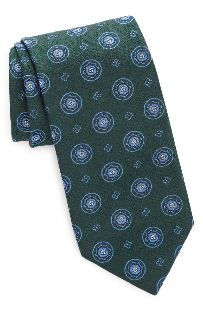 Canali Medallion Silk Tie, Main, color, 