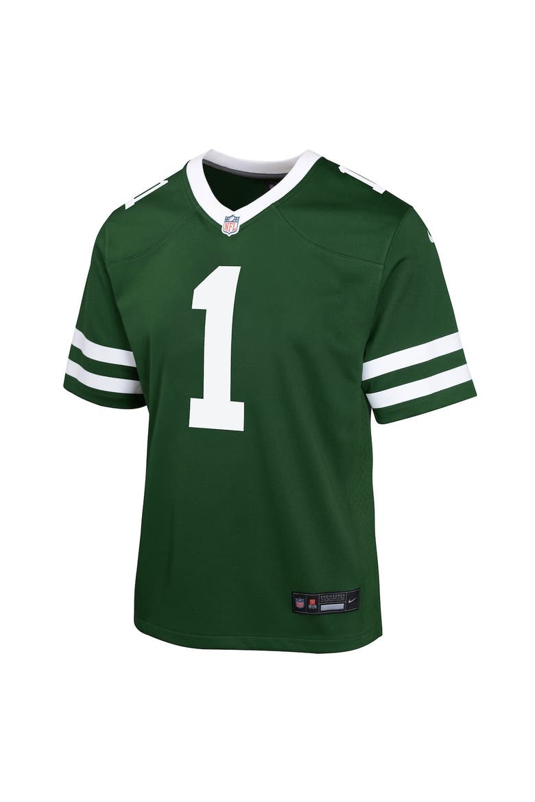 Youth Nike Ahmad Sauce Gardner Legacy Green New York Jets Game Jersey, Alternate, color, Green