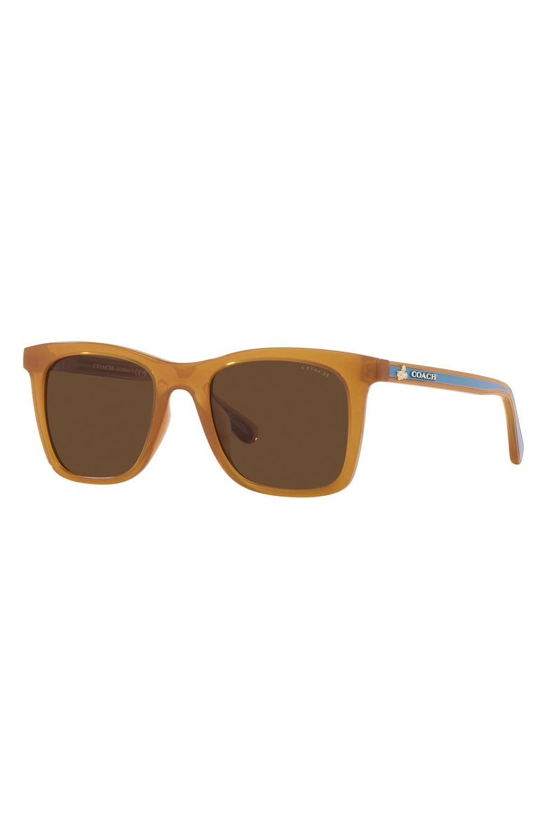 COACH 51mm Gradient Square Sunglasses, Alternate, color, Yellow