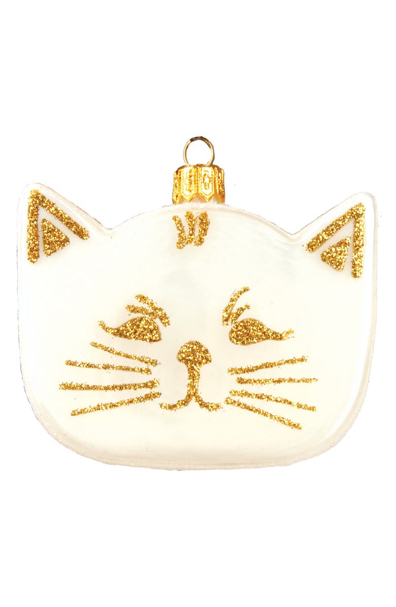 Nordstrom Cat Love Handblown Glass Ornament, Main, color,