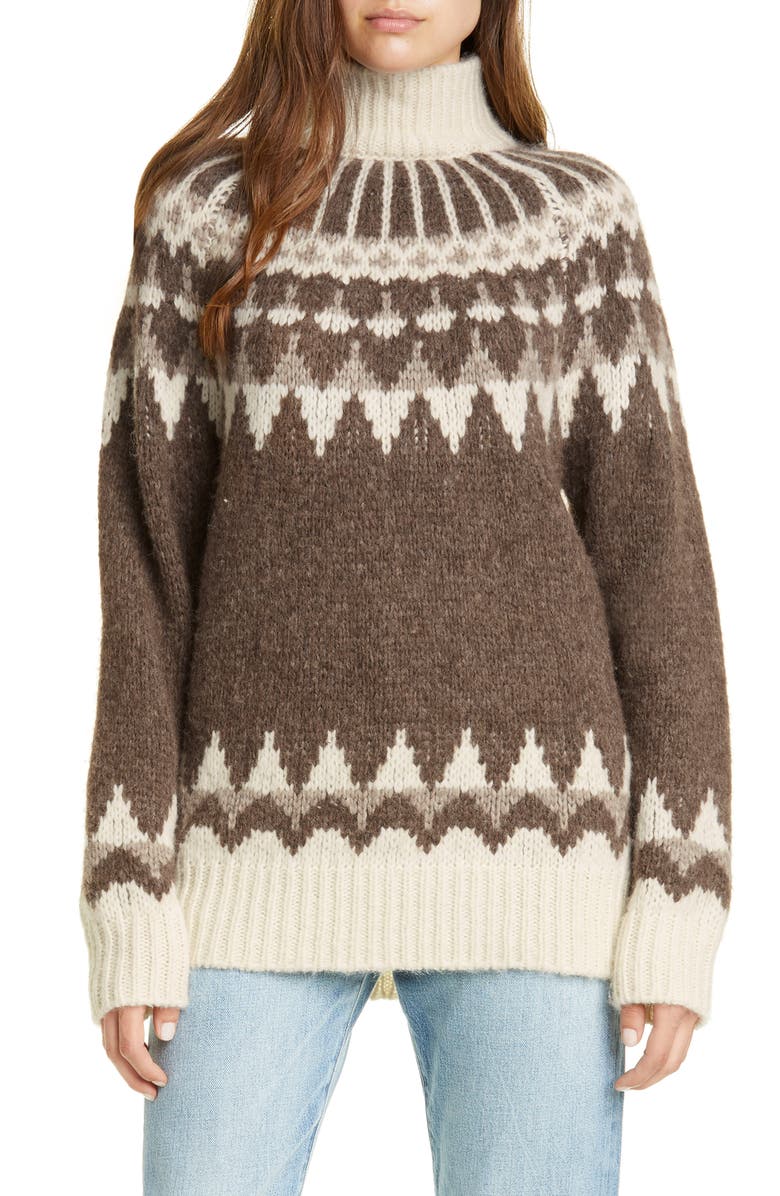 FRAME Fair Isle Alpaca & Wool Blend Sweater, Main, color, 