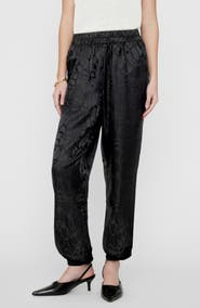 ANINE BING Logan Silk Jacquard Joggers