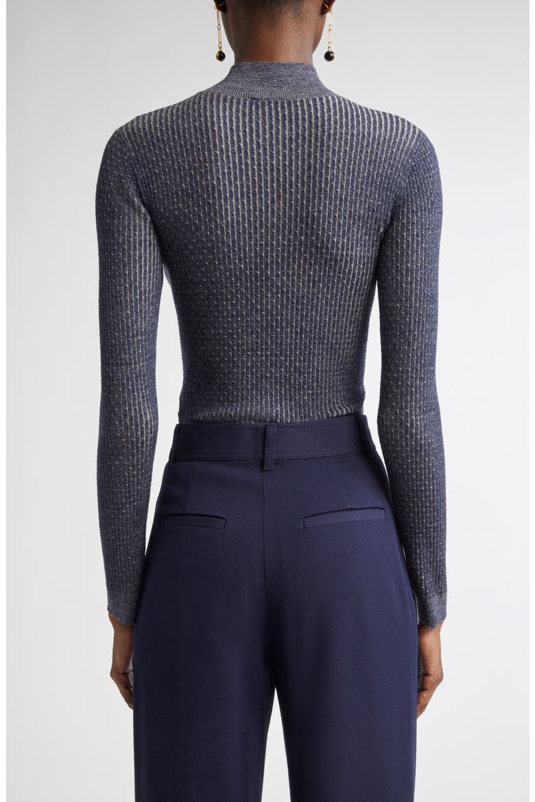 Vanis Fine Gauge Cable Stitch Sweater, Alternate, color, NAVY/ TAUPE