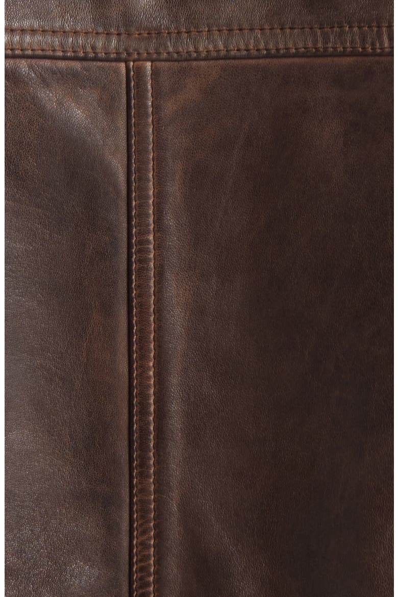 Leather Bomber Jacket, Alternate, color, BROWN SOIL
