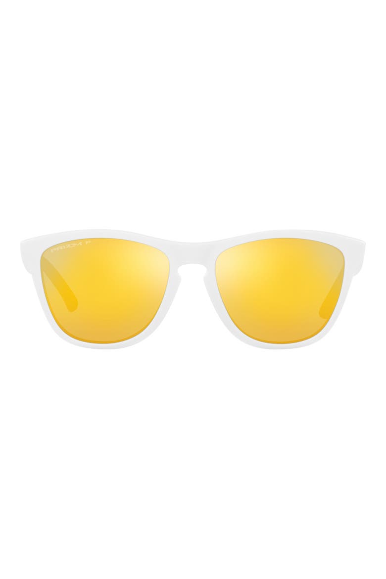 Frogskins 54mm Polarized Rectangular Sunglasses, Main, color, WHITE