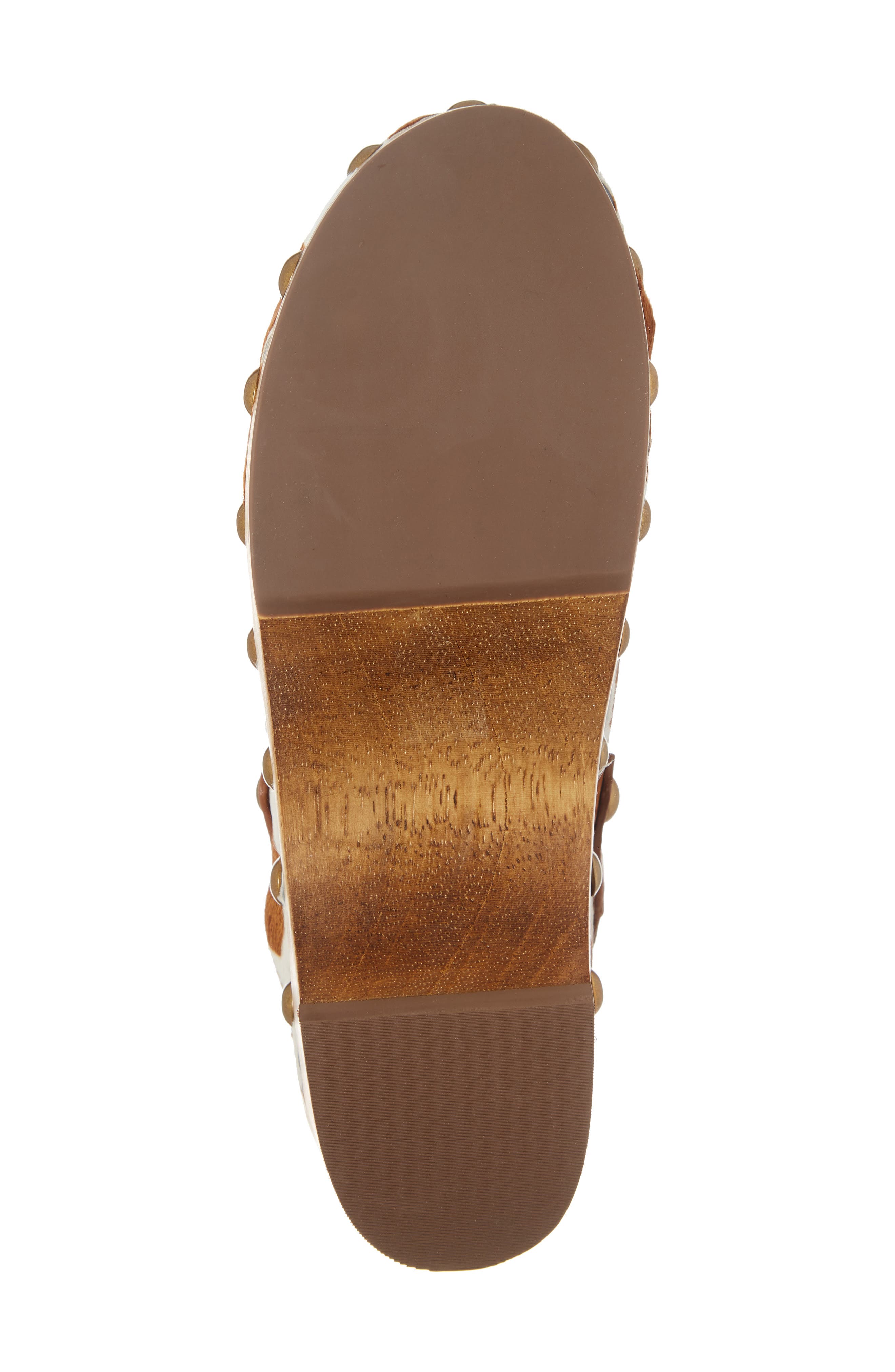 Tory Burch Blythe Studded Genuine Calf Hair Clog, Alternate, color, 