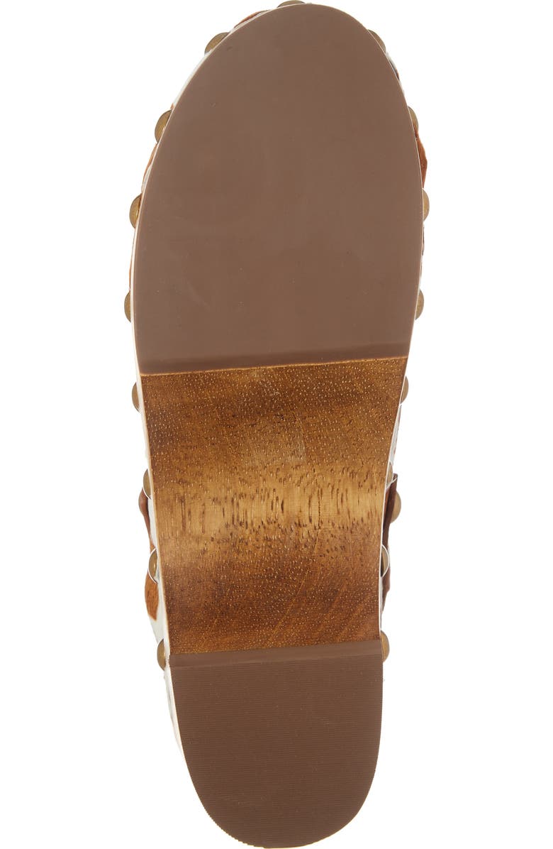 Tory Burch Blythe Studded Genuine Calf Hair Clog, Alternate, color,