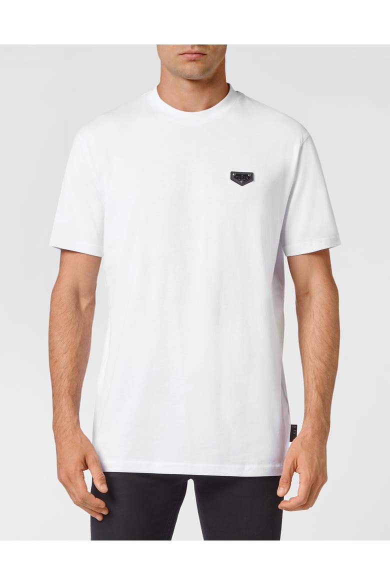 T-Shirt Round Neck Luxe Men, Main, color, white