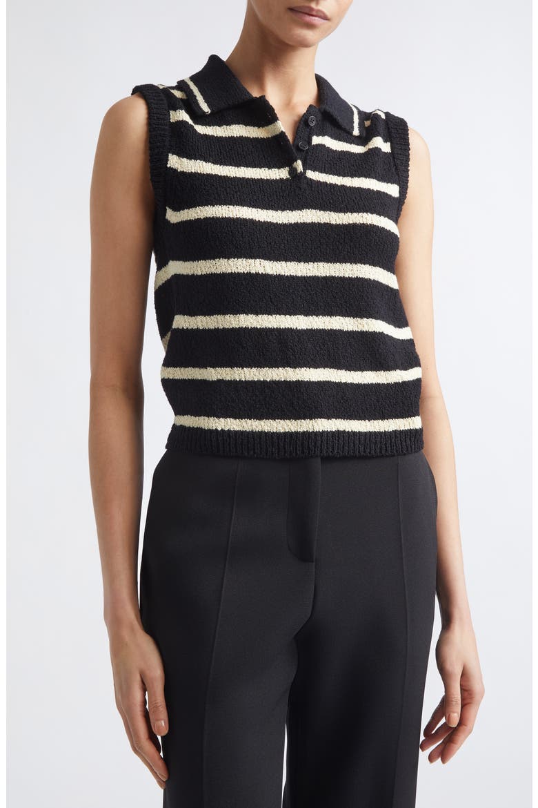 Tommy Scarf Neck Knit Top, Alternate, color, BLACK