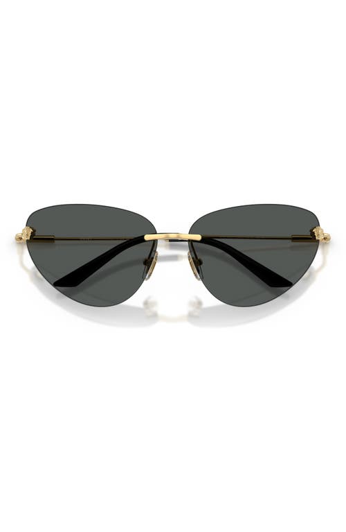 Versace 64mm Oversize Rimless Gradient Cat Eye Sunglasses