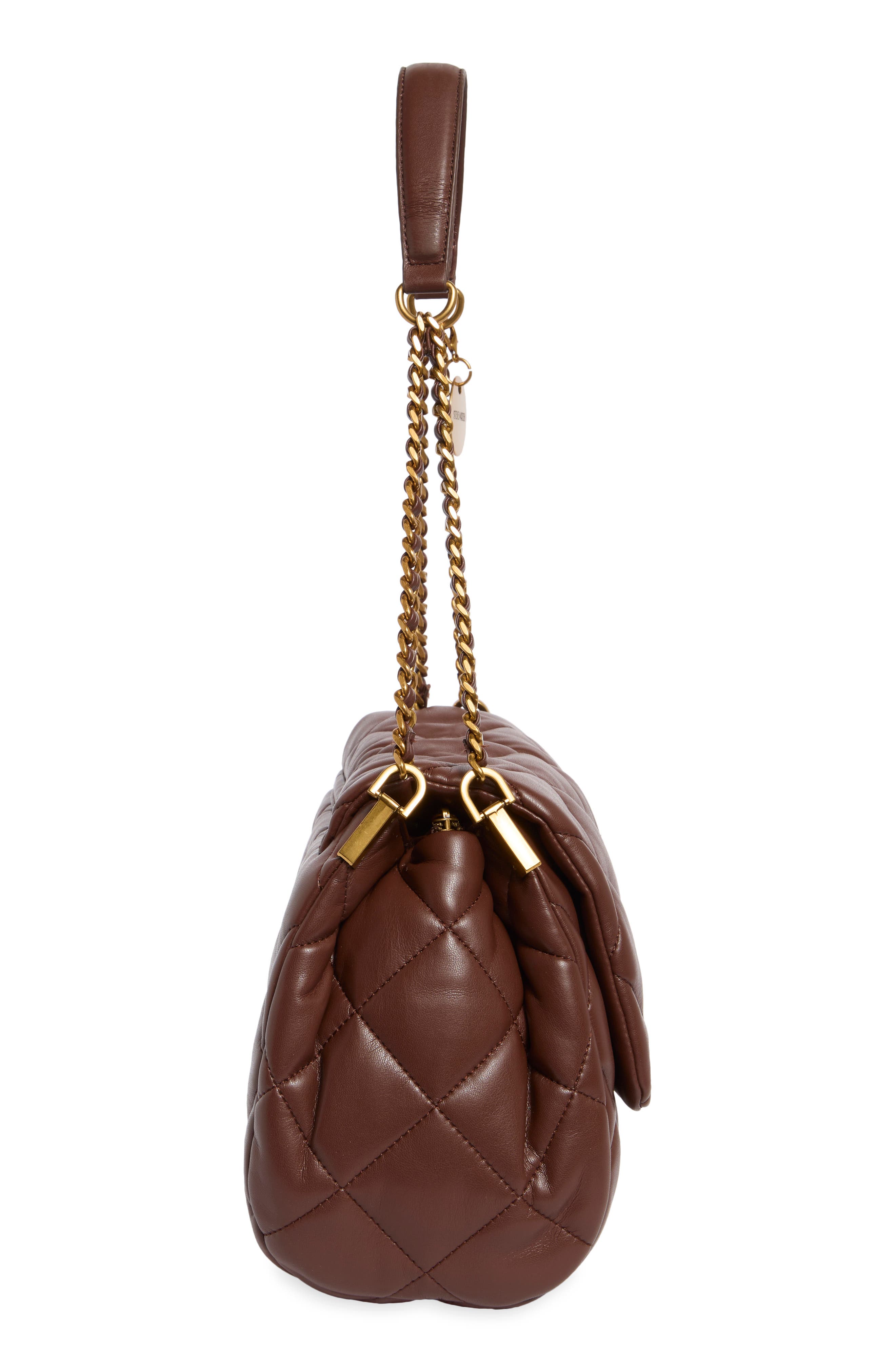 Bvalerie Faux Leather Shoulder Bag, Alternate, color, ESPRESSO LAMBY