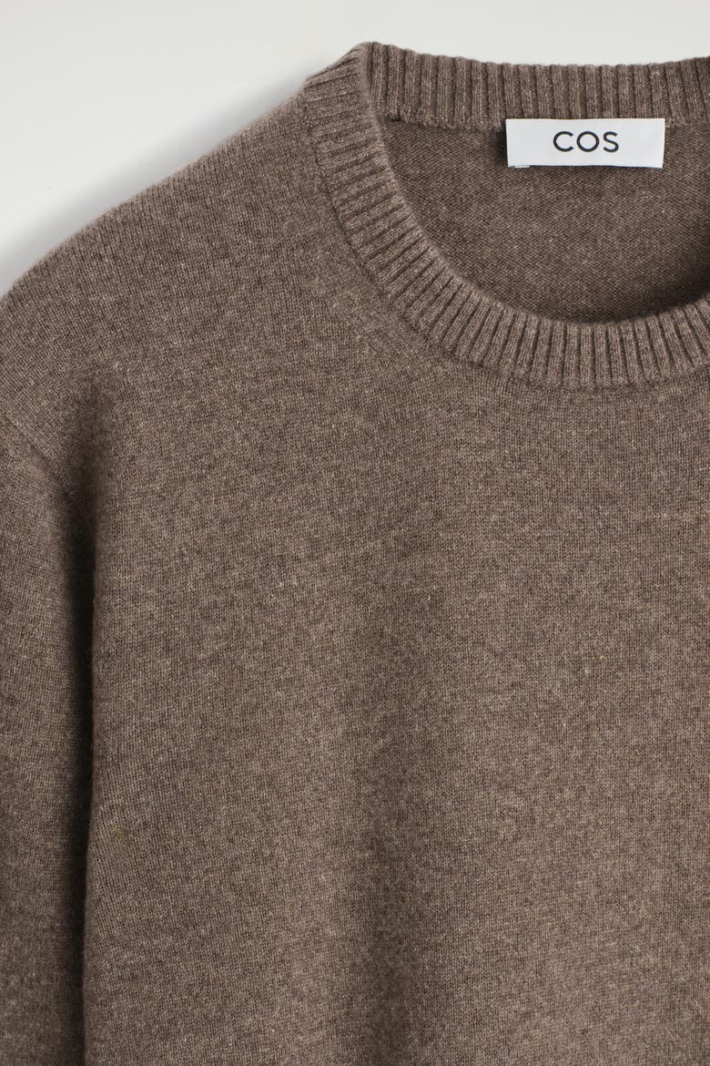 Seamless Cashmere Crew-Neck Sweater, Alternate, color, DARK UNDYED