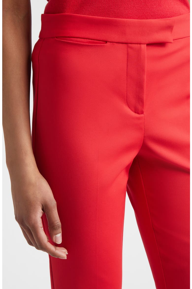 Luxe Twill Crop Pants, Alternate, color, SCARLET
