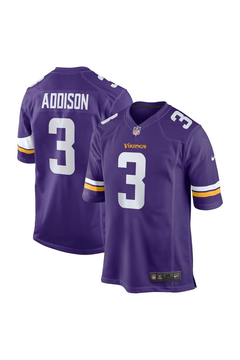 Men's Nike Jordan Addison Purple Minnesota Vikings 2023 NFL Draft First Round Pick Game Jersey, Main, color, Purple