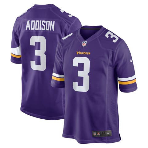 Men's Nike Jordan Addison Purple Minnesota Vikings 2023 NFL Draft First Round Pick Game Jersey