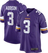 Nike Men's Nike Jordan Addison Purple Minnesota Vikings 2023 NFL Draft First Round Pick Game Jersey