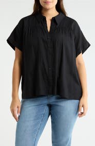 Caslon® Linen Blend Button-Up Shirt