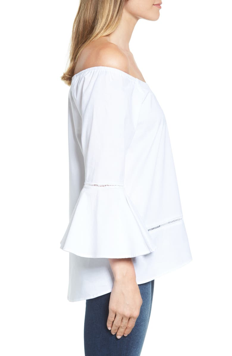 Pleione Off the Shoulder Poplin Top, Alternate, color, 