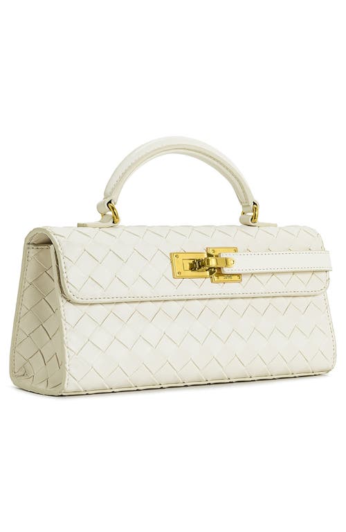 Jw Pei Keyla Woven Faux Leather Top Handle Bag In White