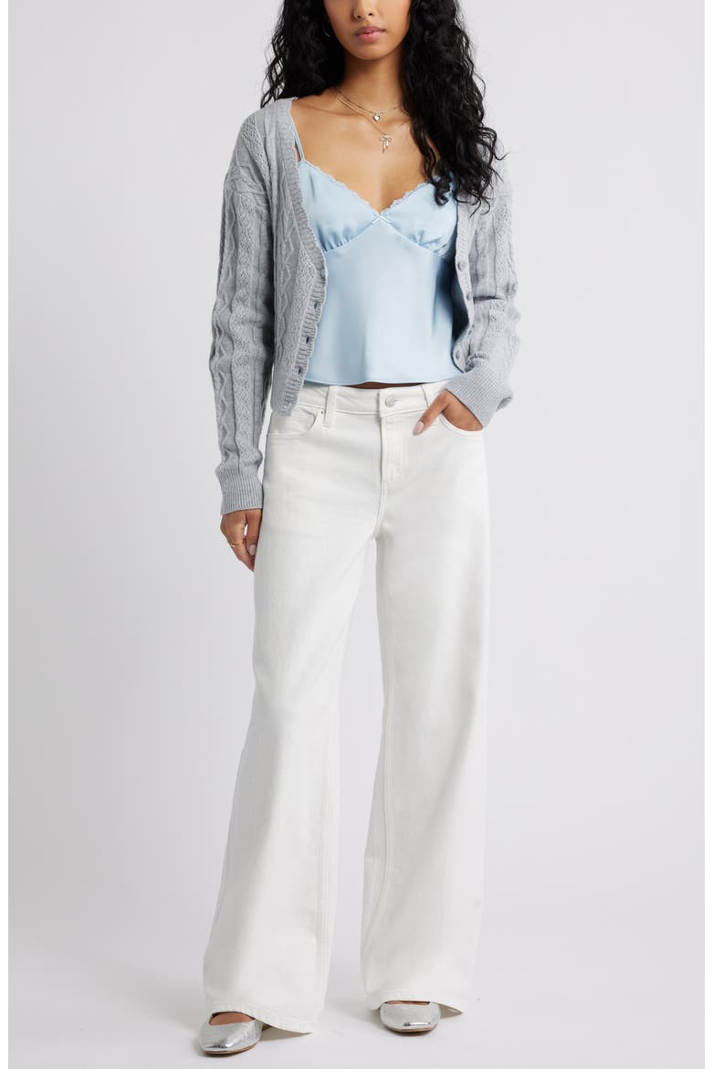 Low Rise Baggy Wide Leg Jeans, Alternate, color, WHITE