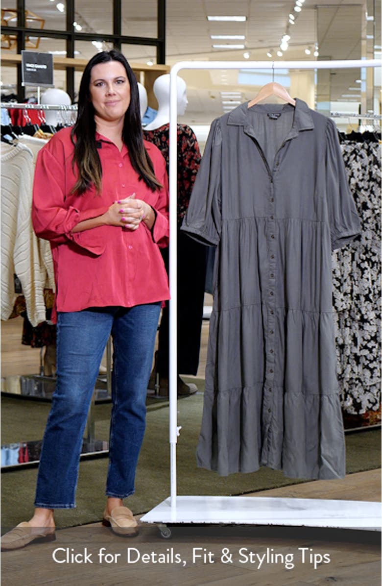 Tiered Midi Shirtdress, sales video thumbnail