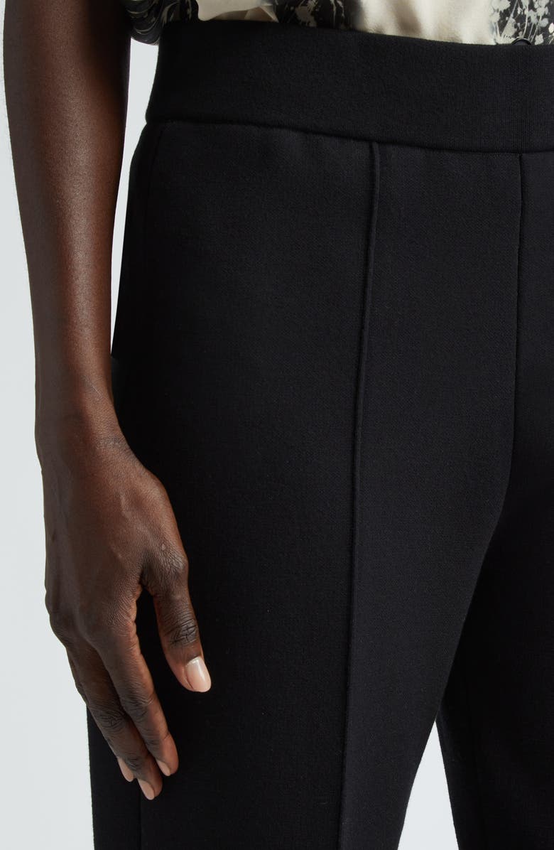 Lafayette 148 New York Foley Crepe Knit Flare Ankle Pants, Alternate, color, Black