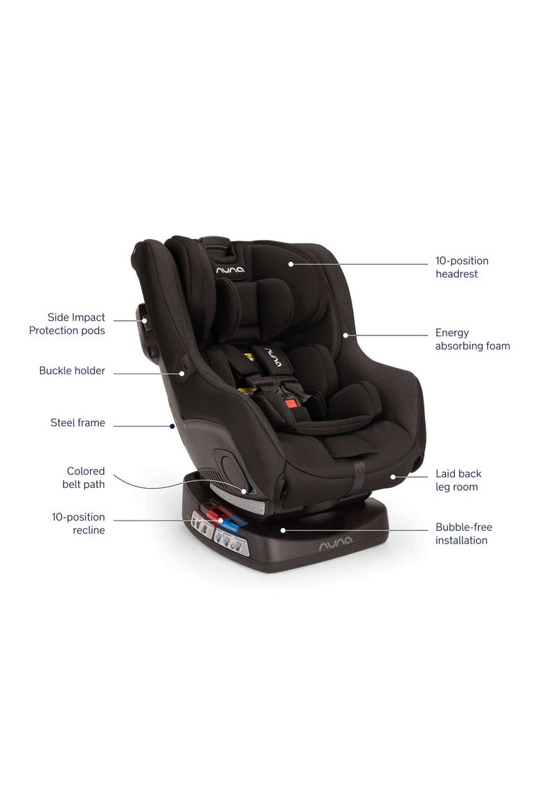RAVA™ Flame Retardant–Free Convertible Car Seat, Alternate, color, CAVIAR