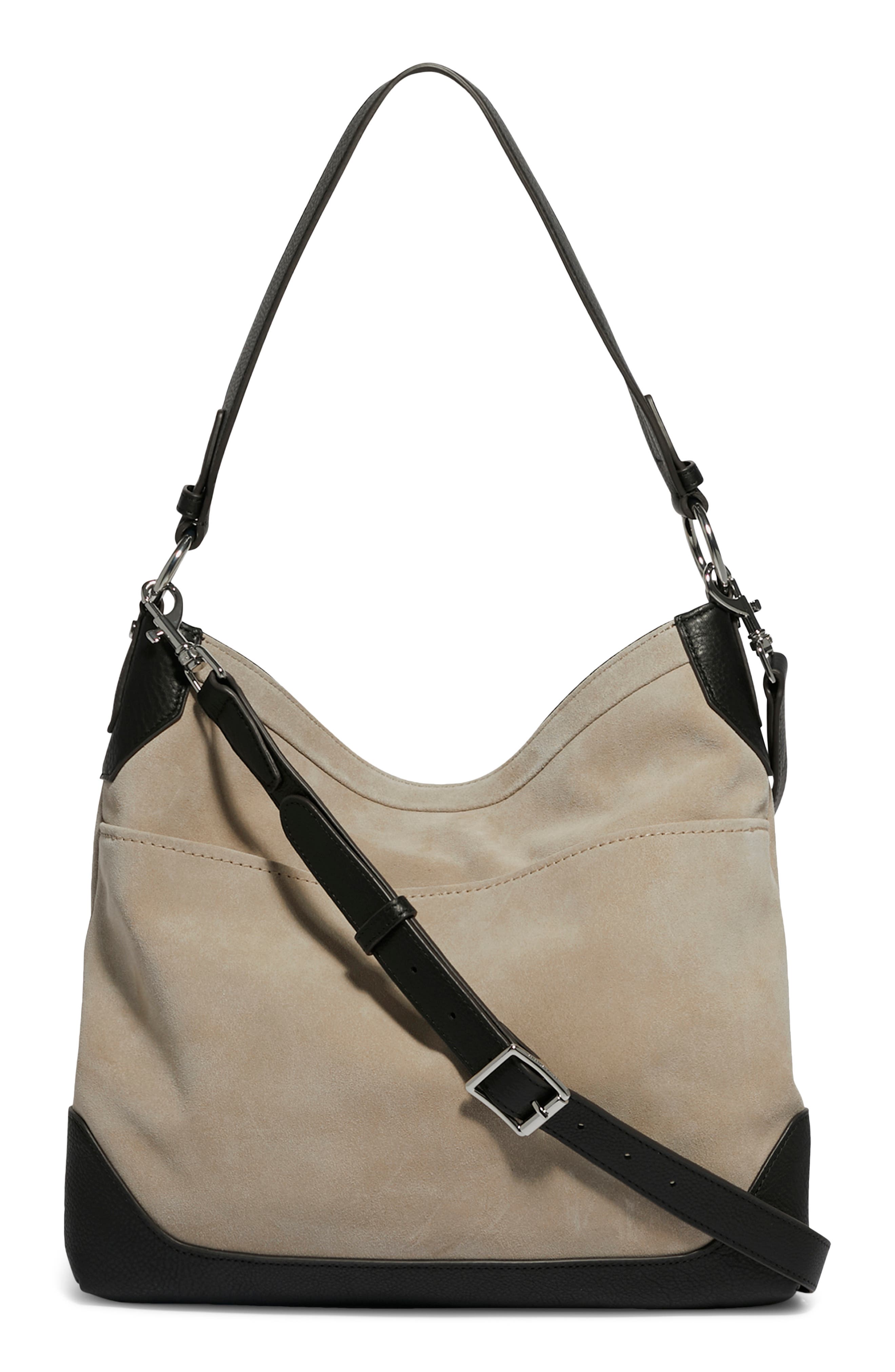Bandit Convertible Hobo Bag, Alternate, color, OAT SUEDE