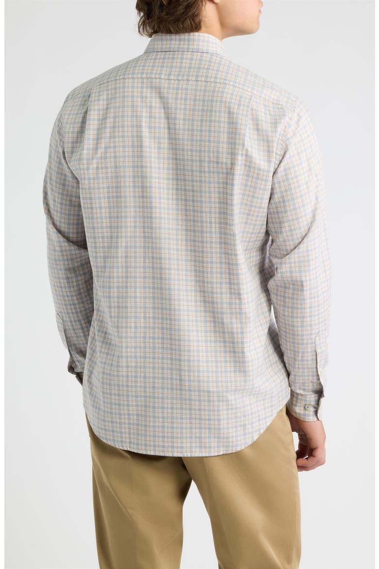 Bayview Pane Long Sleeve Button Down Shirt, Alternate, color, MALIBLU