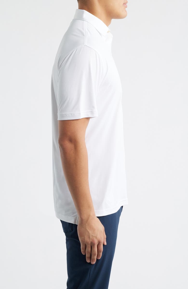 Peter Millar Featherweight Mélange Performance Polo, Alternate, color, White