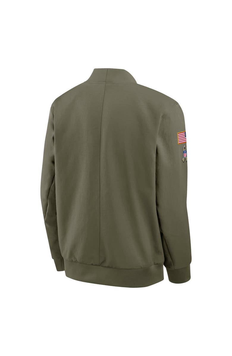 Nike Men's Nike Olive Pittsburgh Steelers 2025 Salute to Service Sideline Full-Zip Bomber Jacket, Alternate, color, Olive