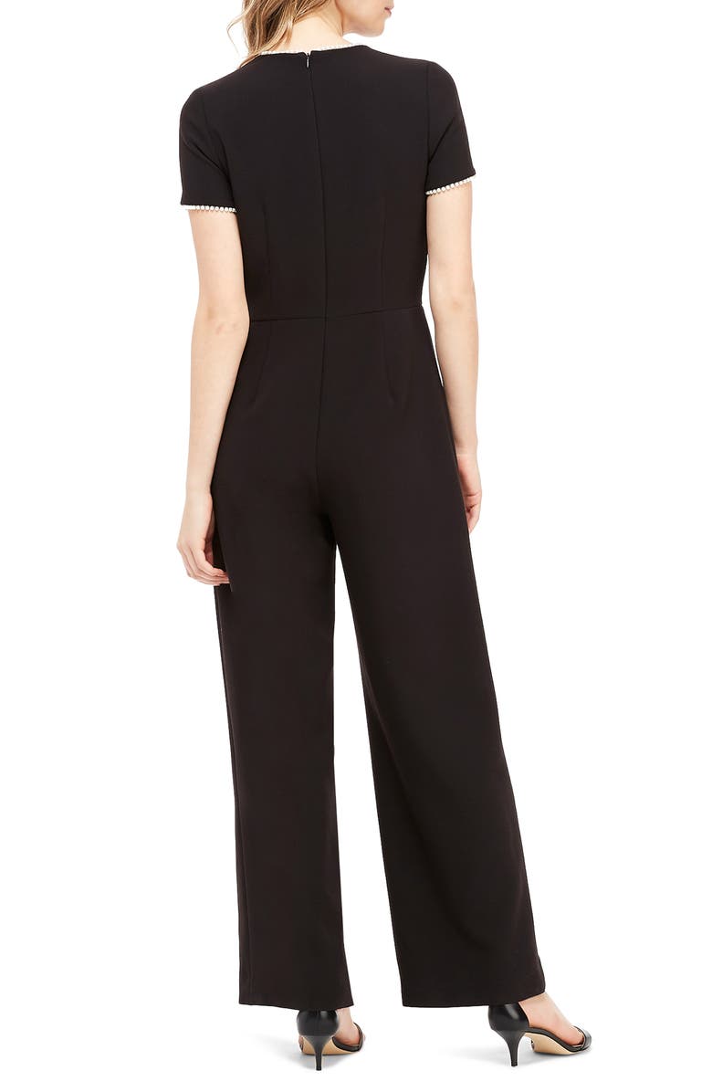 Gal Meets Glam Collection Pearl Trim Jumpsuit, Alternate, color, 