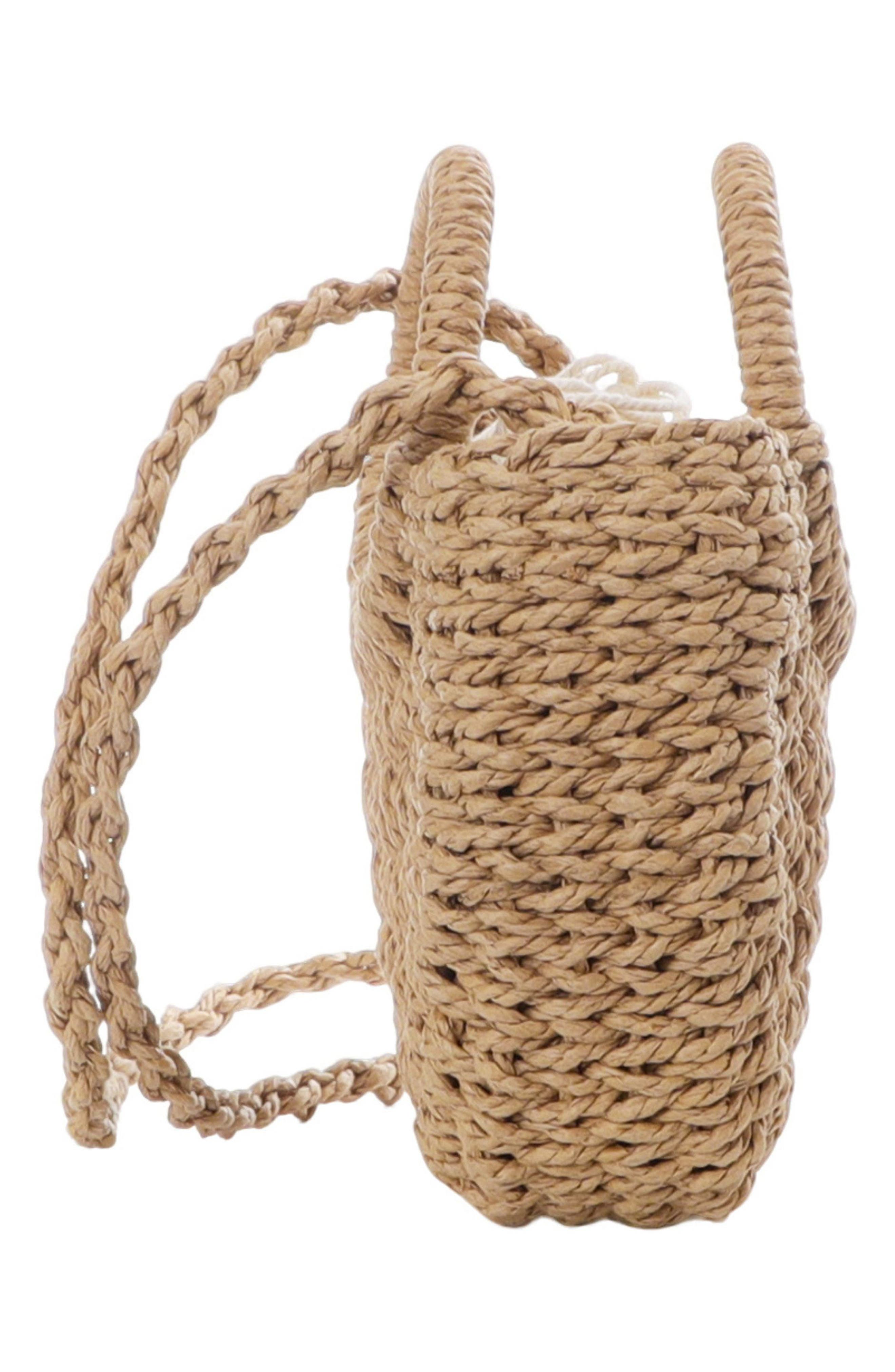 Adornia Basket Arc Handle Crossbody Bag, Alternate, color, Brown