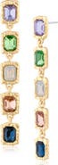 JARDIN Multicolor Crystal Linear Drop Earrings