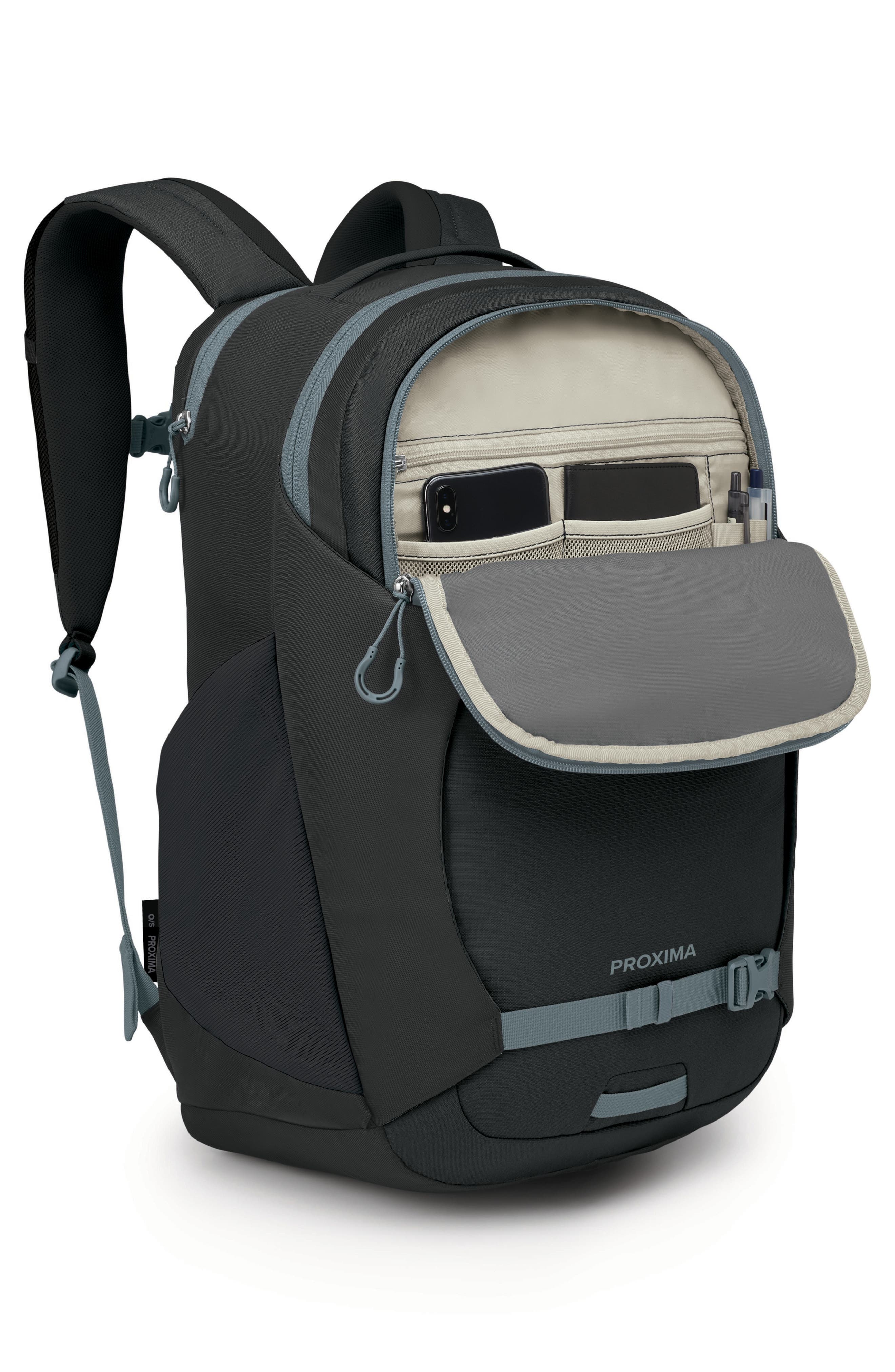 Osprey Proxima 30-Liter Campus Backpack, Alternate, color, Black/ Shale Grey