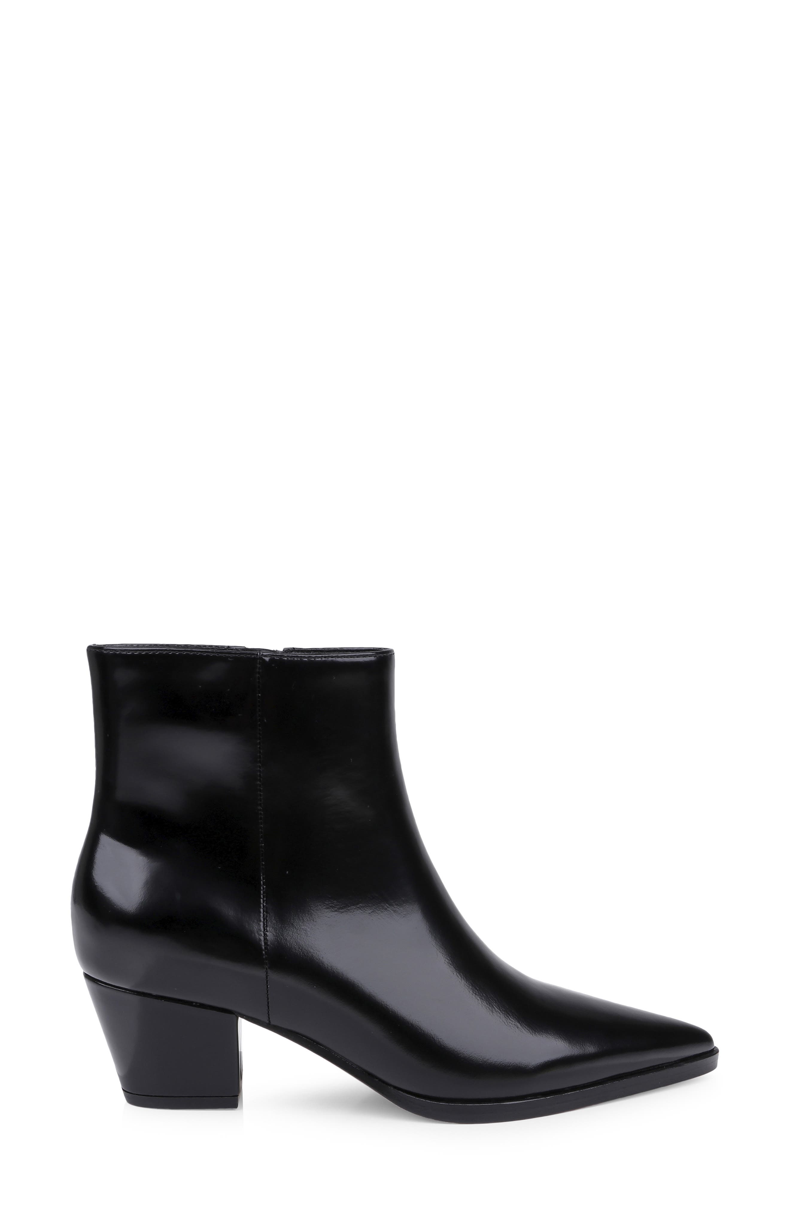 Vesey II Pointed Toe Bootie, Alternate, color, BLACK LEATHER