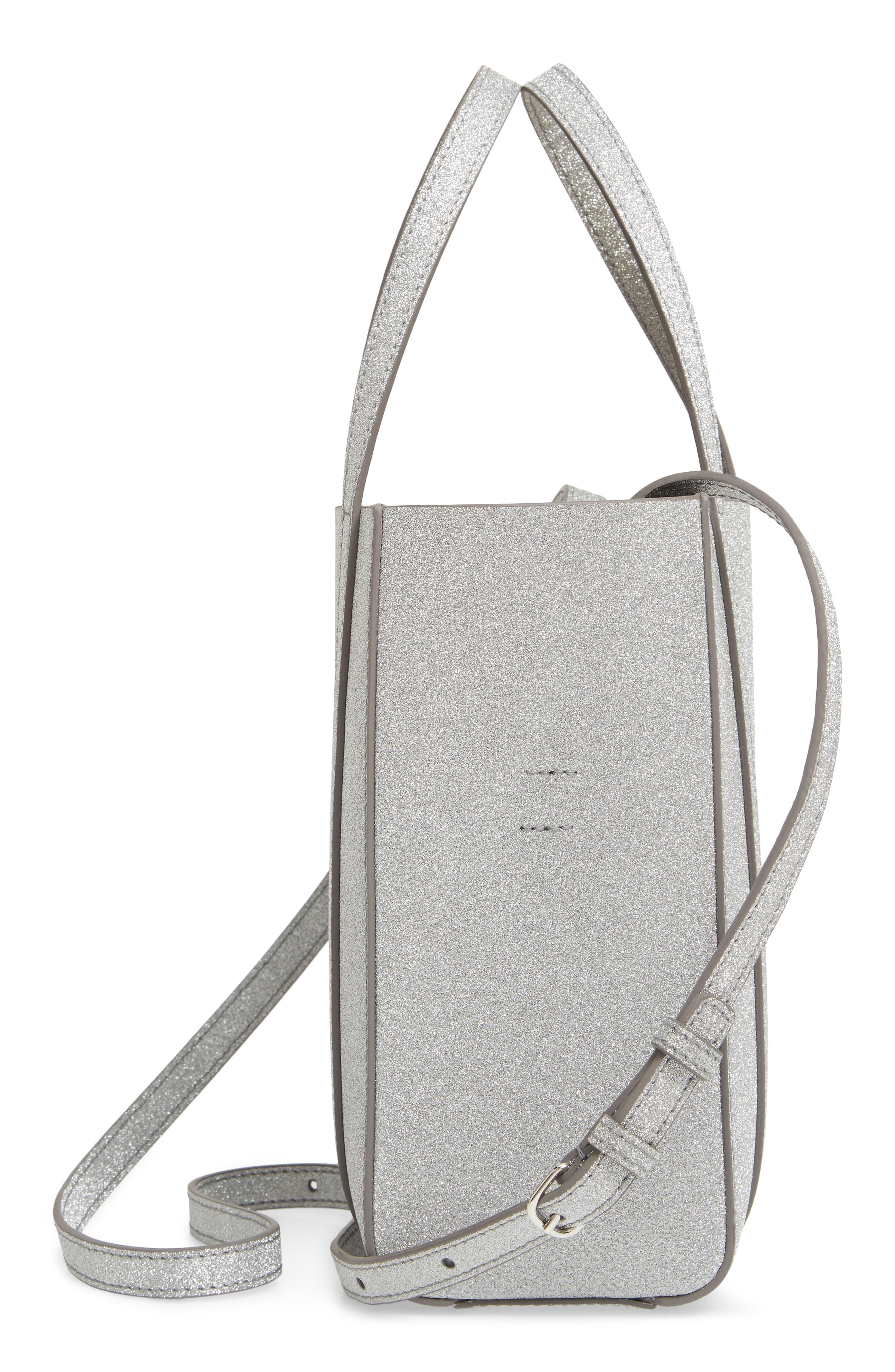 Balenciaga Extra Extra Small Everyday Glitter Leather Tote, Alternate, color, 