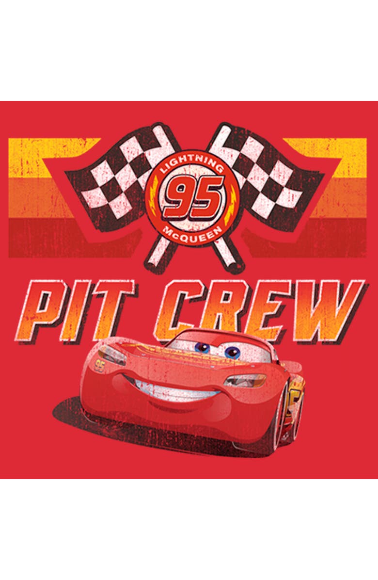 Cars Men's Cars Pit Crew Team Graphic T-Shirt, Alternate, color, Red Heather