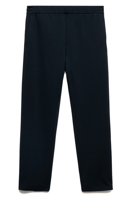 Mango Technical Structured Joggers In Blue