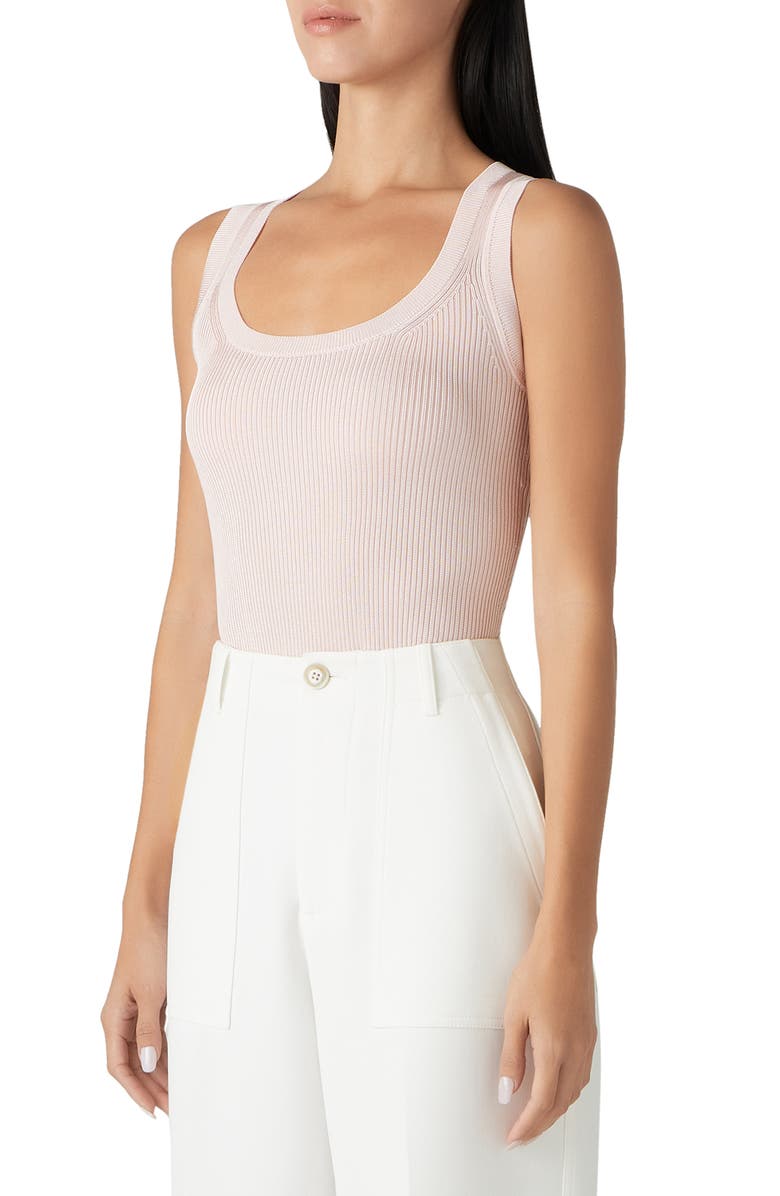 ST. JOHN Silky Rib Knit Tank, Alternate, color, 