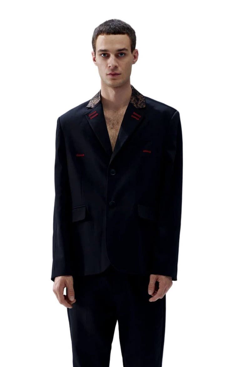 Your *Itch Kangaroo Collar Blazer Jacket, Alternate, color, BLACK