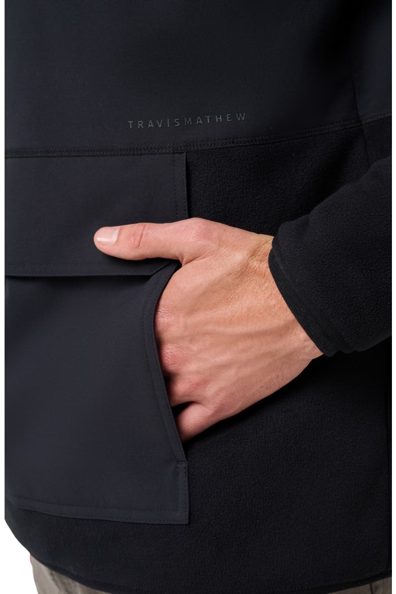 Drift Fleece Half Zip Jacket, Alternate, color, BLACK