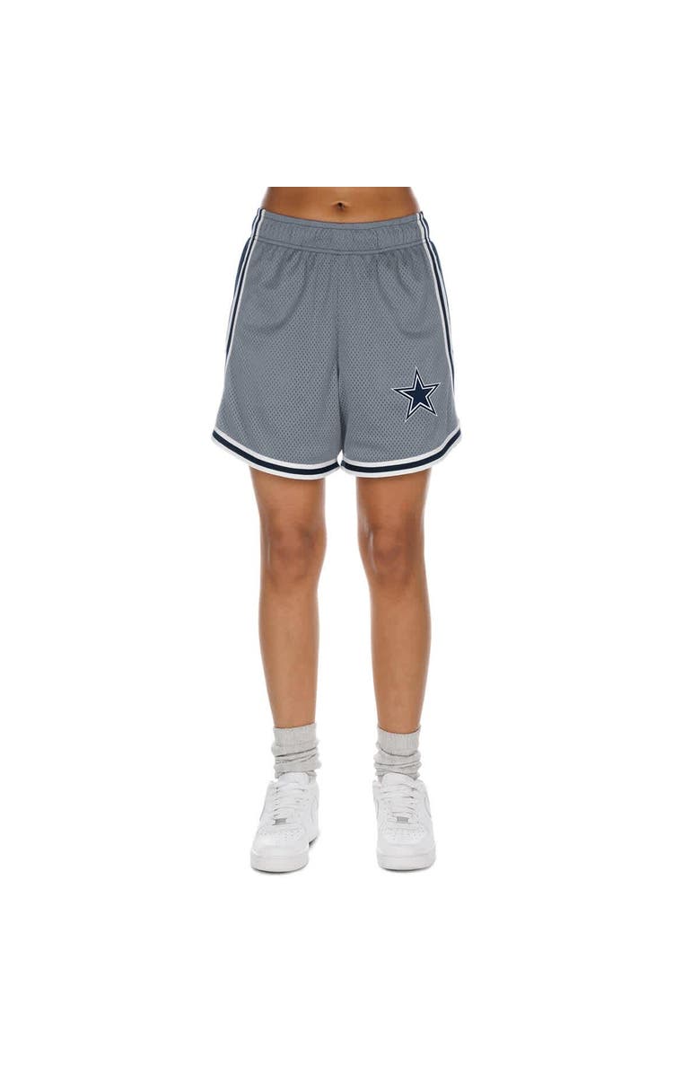 New Era Women's New Era Silver/Navy Dallas Cowboys Sport Classics Mesh Shorts, Alternate, color, Silver