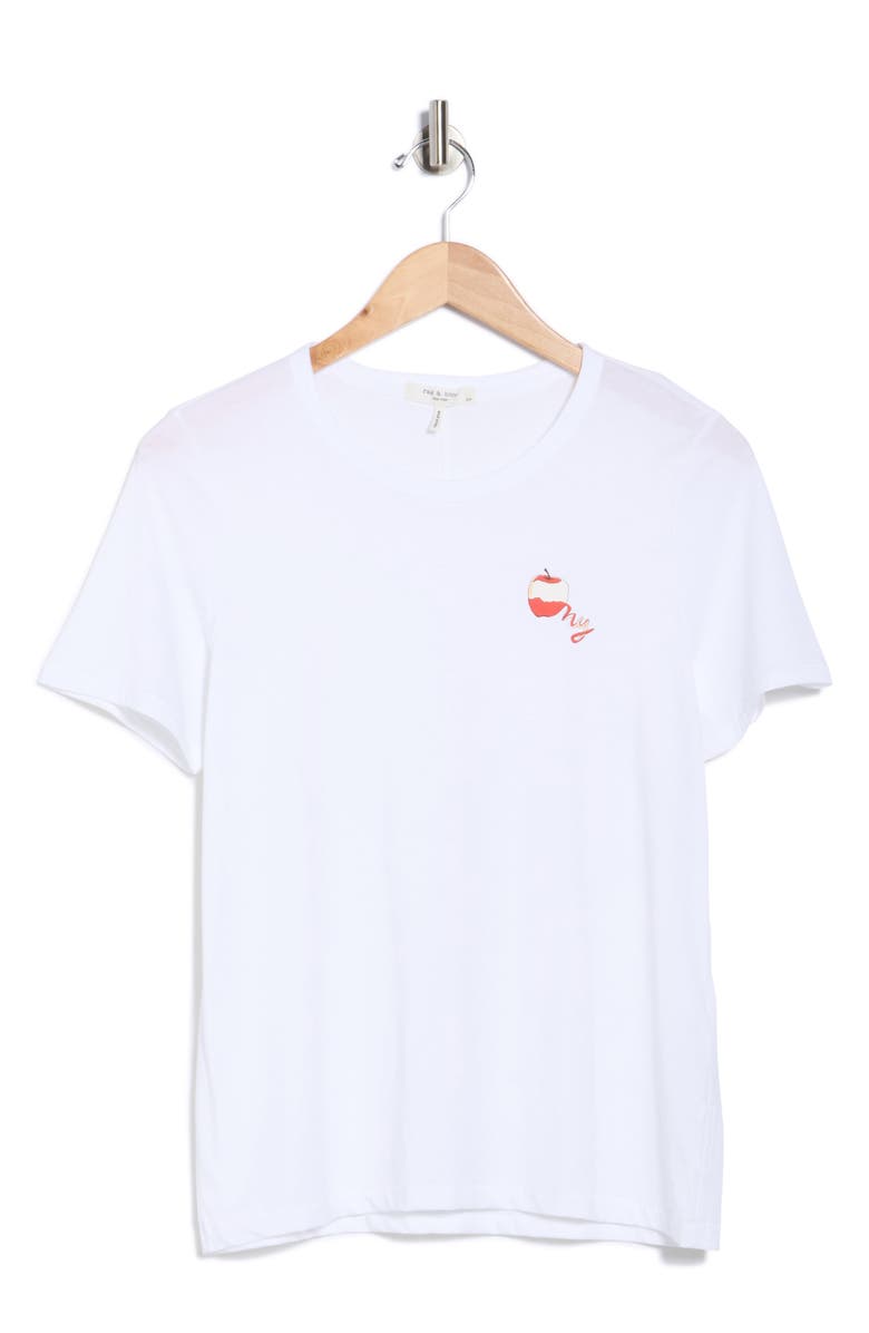 rag & bone The Big Apple Jersey Graphic T-Shirt, Alternate, color, White/ Red Multi