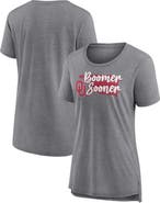 Fanatics MTO Label Women's Gray Oklahoma Sooners True Mascot Tri-Blend T-Shirt