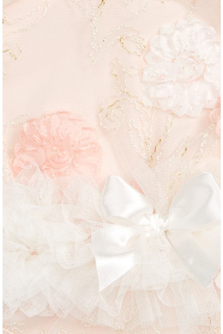 Floral Tutu Bodysuit, Alternate, color, PEACH