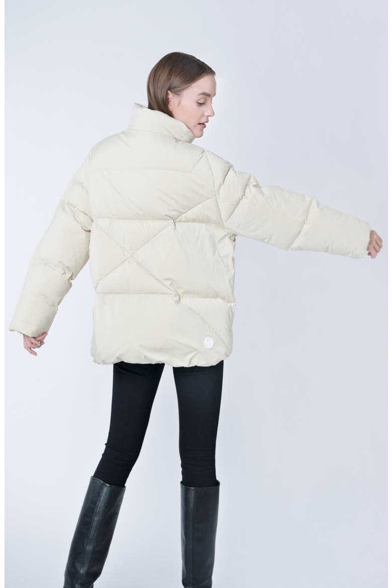 Ella Water Resistant Recycled Down Puffer Jacket, Alternate, color, BROWN RICE