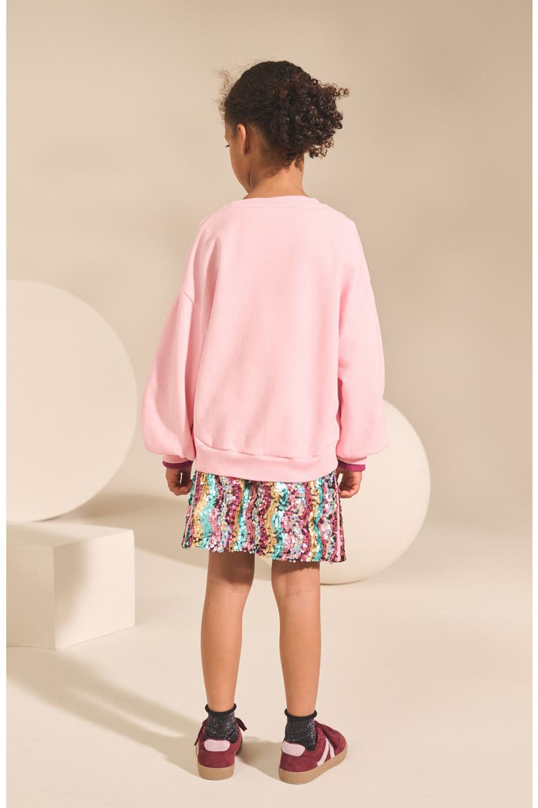 Kids' Heart Sequin Embellished Graphic Sweatshirt, Alternate, color, PINK