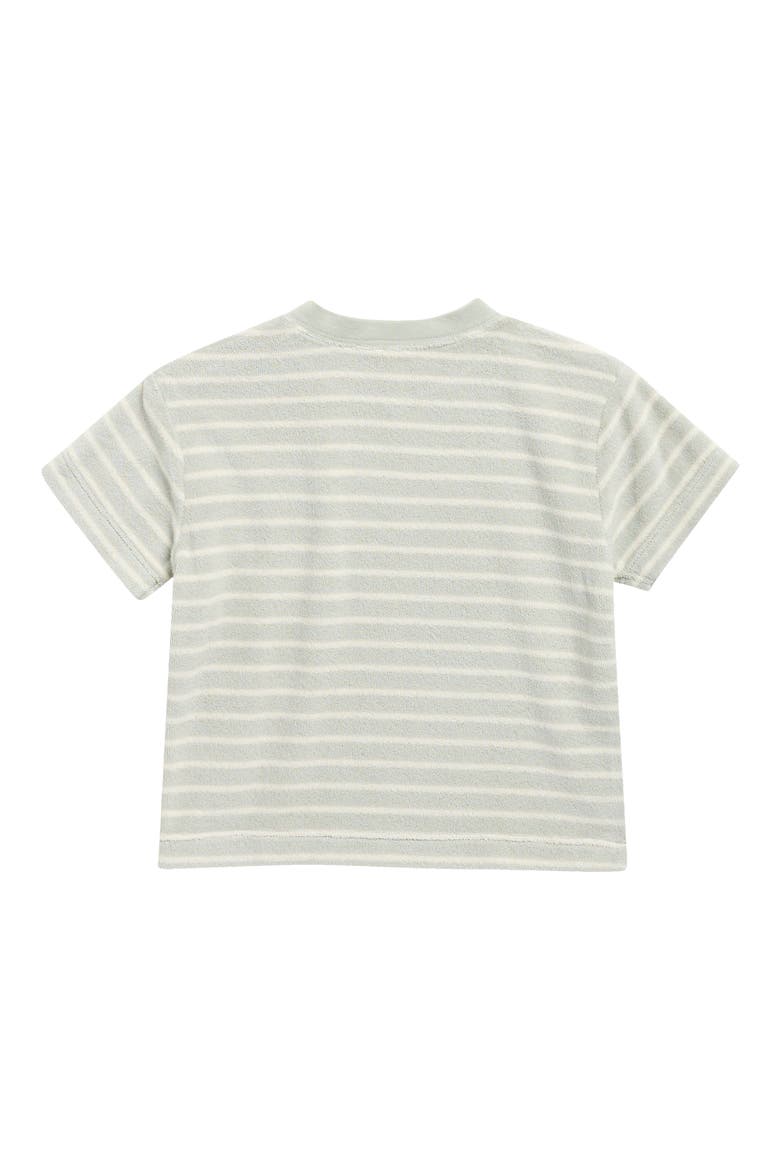 Seafoam Stripe Cotton Blend Terry T-Shirt, Alternate, color, SEAFOAM